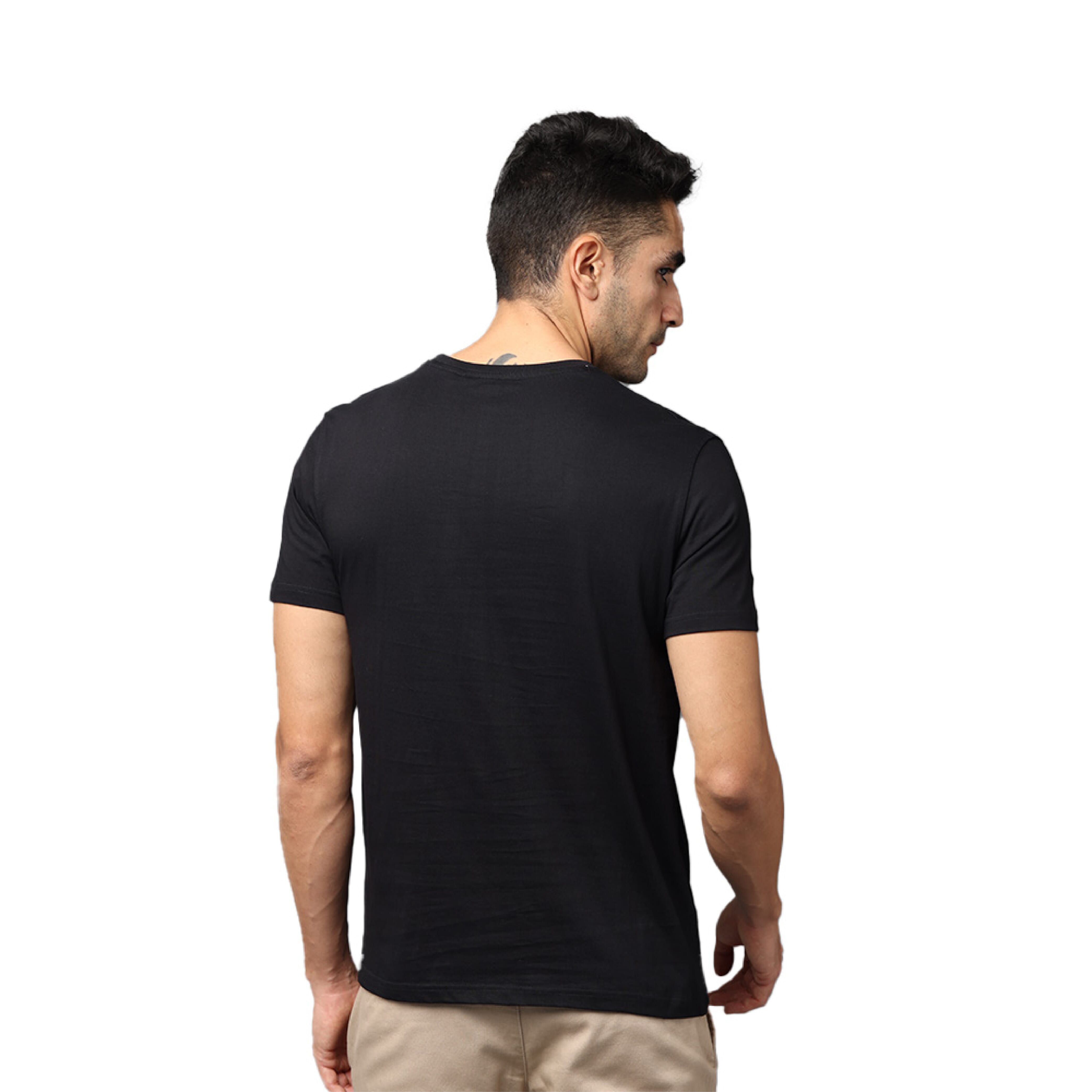 Men's Round Neck A1 T- Shirt - Black